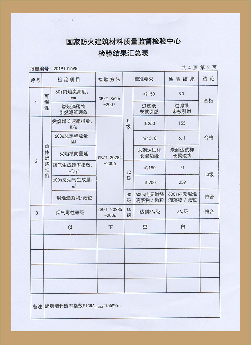 國家防火建筑材料檢測